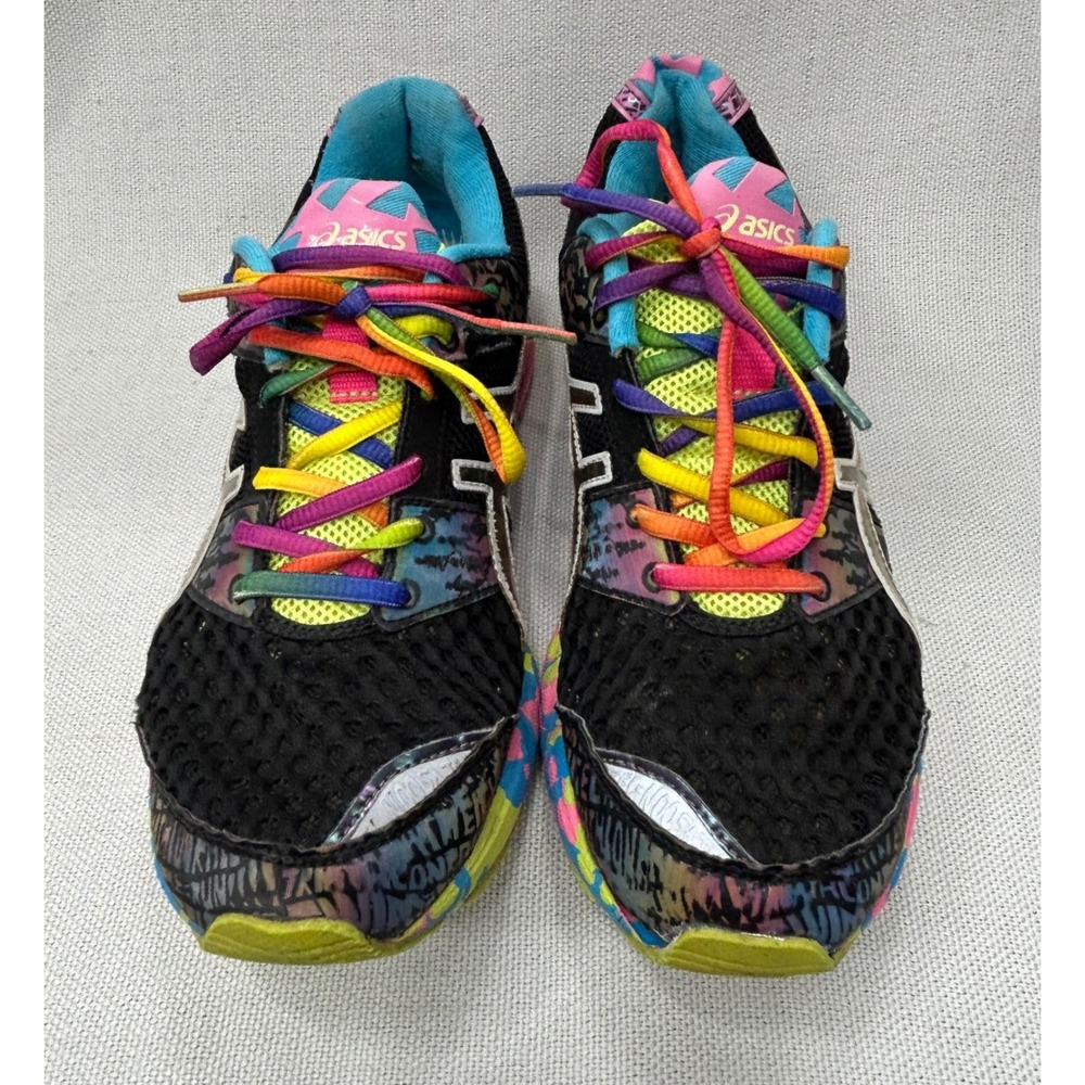 Asics Black Multicolor Rainbow Lace Athletic Shoes